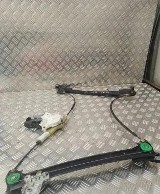 Rear door window regulator with motor
