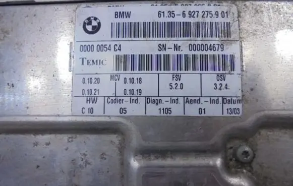 BMW 5 E60 E61 Suspension control unit/module 613592727590