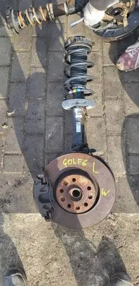Volkswagen Golf VI Front wheel hub spindle knuckle 166VWAH964QWK 060809 1T0413031HN