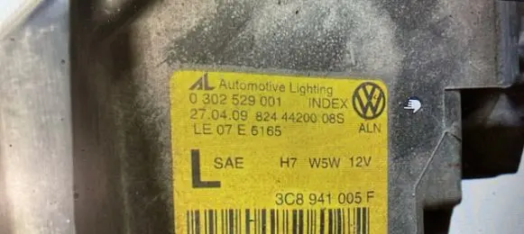 Volkswagen PASSAT CC Headlight/headlamp 0302529001 3C8941005F LE07E6165