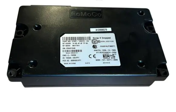 Ford Fiesta Bluetooth control unit module D1BT14D212ED B017701 1259141505