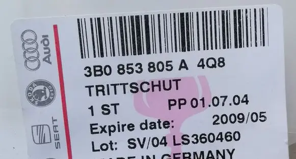 Volkswagen PASSAT B5.5 Other sill/pillar trim element 3B0853805A 3B0853805A4Q8 3B0853805