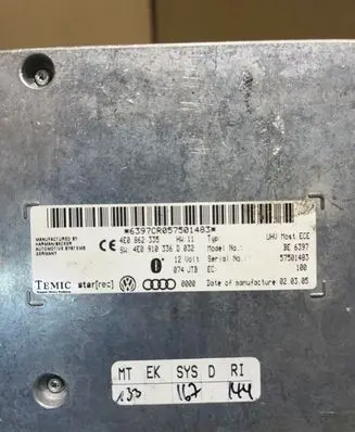 Audi A6 S6 C6 4F Bluetooth control unit module 4E0862335 6397CR057501483 4E0910336D