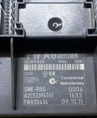 Volkswagen Polo V 6R Comfort/convenience module 6R0937087K A2C53396761