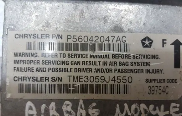 Jeep Grand Cherokee (WJ) Airbag control unit/module P56042047AC TME3059J4550