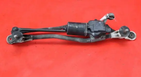 Front wiper linkage and motor