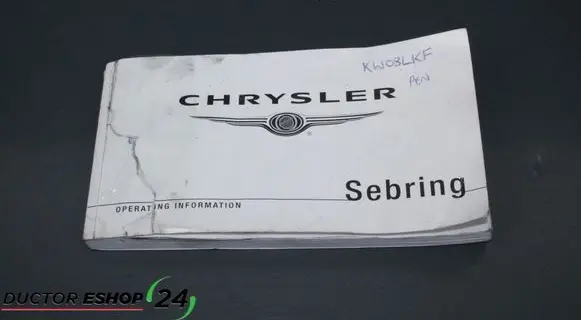 Chrysler Sebring (JS) Owners service history hand book 