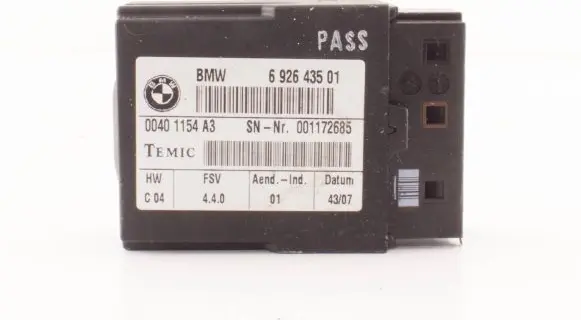 BMW 1 E81 E87 Seat control module 6926435 001172685 00401154A3