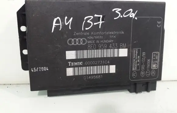 Audi A4 S4 B7 8E 8H Comfort/convenience module 8E0959433BM