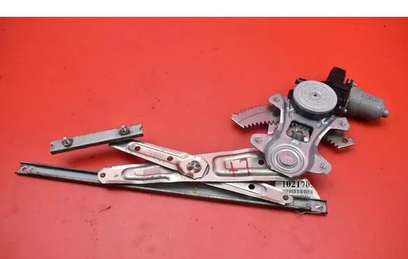 Rear door window regulator with motor