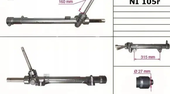 Nissan Qashqai Steering rack NI105R 48001JD900 48001JD90B