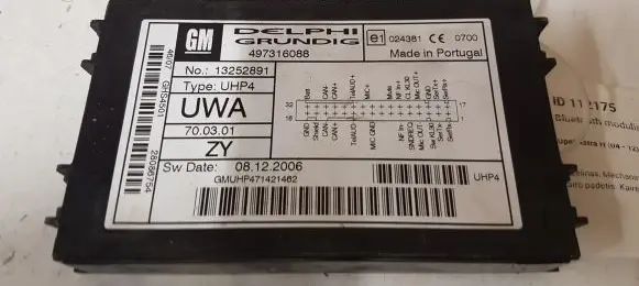 Opel Astra H Bluetooth control unit module 497316088 13252891