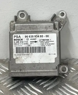 Peugeot 207 Airbag control unit/module 9663593480