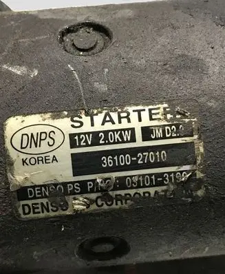 KIA Carens II Starter motor 3610027010 031013190