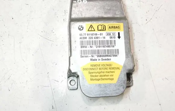 BMW 5 E60 E61 Airbag control unit/module 9118749 220439114 319118749