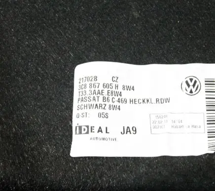 Volkswagen PASSAT CC Tailgate trim 3C8867605H