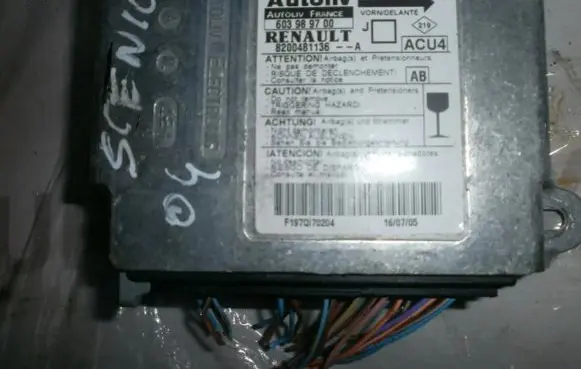 Renault Scenic II - Grand scenic II Airbag control unit/module 603989700 8200481136a