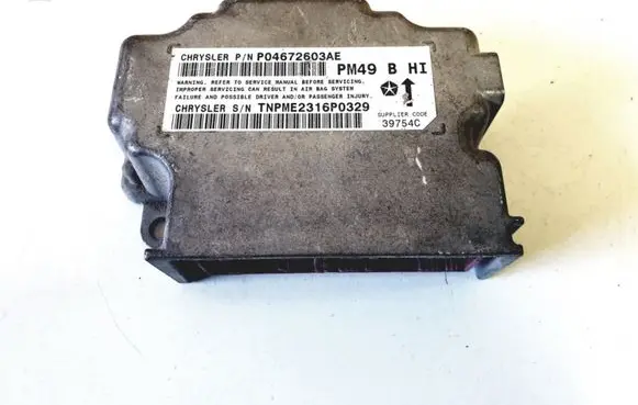 Dodge Caliber Airbag control unit/module P04672603AE 04672603AE