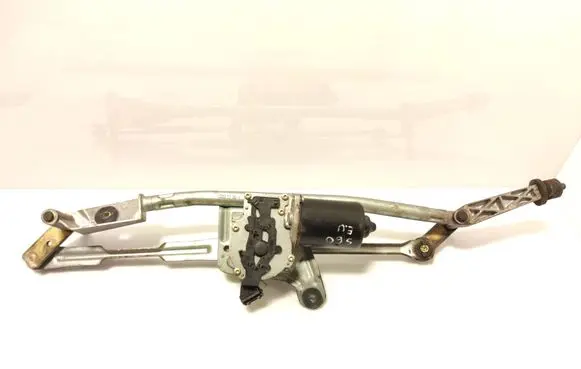 Front wiper linkage and motor