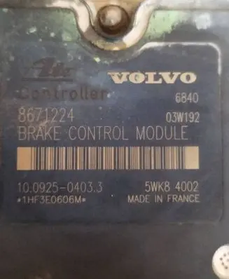 Volvo XC70 ABS Pump P08671225 128222 10020403674