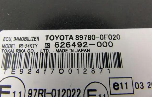 Toyota Corolla Verso E121 Immobilizer control unit/module 897800F020