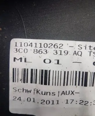 Volkswagen PASSAT CC Center console 3C0863319A 104110262