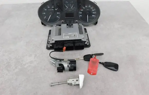 Peugeot Partner Engine ECU kit and lock set 9666729580 9805947380 0281019817