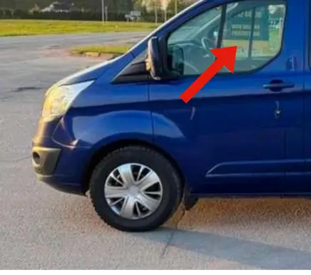Ford Transit Custom Front door window/glass (coupe) BK21V21411A 43R00098 DOT511M401AS2