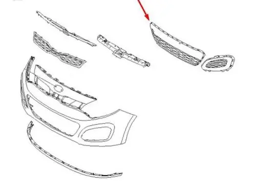 KIA Rio Front grill 865611W200