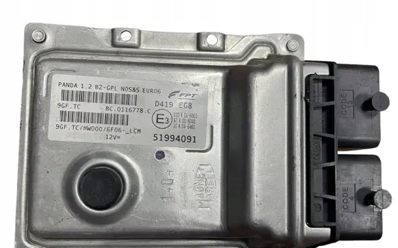 Fiat Panda II Engine control unit/module 51994091 9GFTC