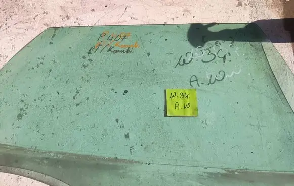 Peugeot 407 Front door window glass four-door DOT39AS2M34 43R000929