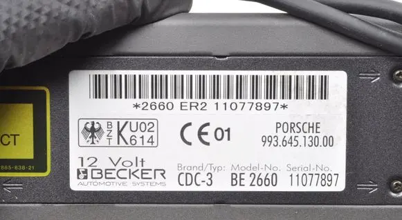 Porsche 911 996 CD/DVD changer 99364513000