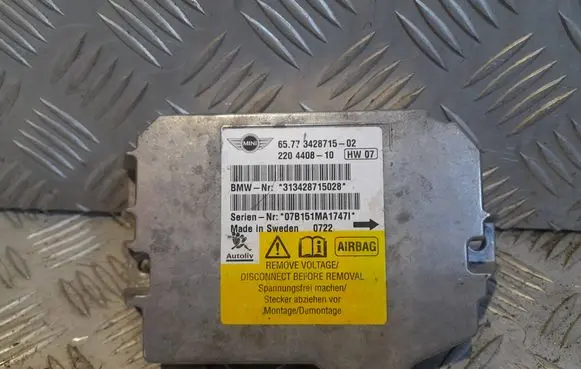Mini One - Cooper Coupe R56 Airbag control unit/module 3428715 220440810 313428715028