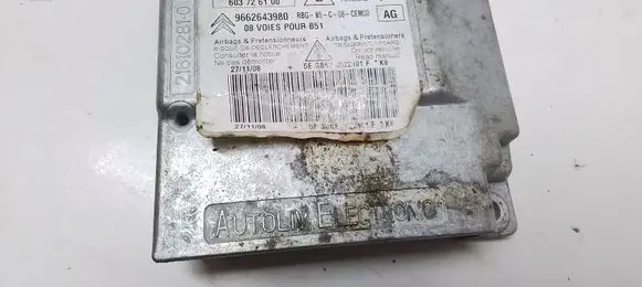 Citroen C4 I Airbag control unit/module 9662643980