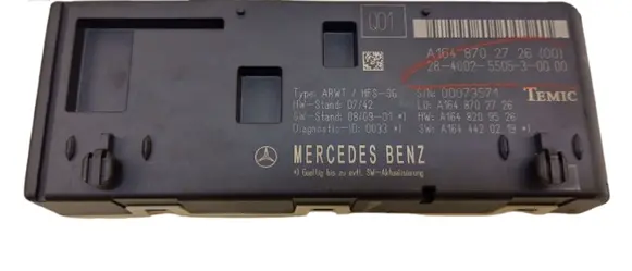 Mercedes-Benz ML W164 Tailgate/trunk control unit/module A1648702726