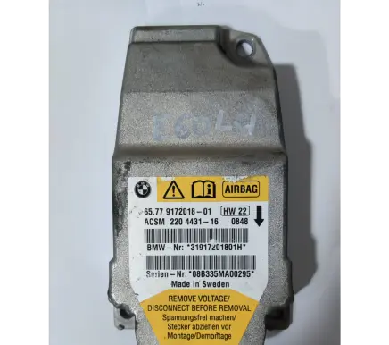 BMW 5 E60 E61 Airbag control unit/module 9172018 31917201801H 220443116