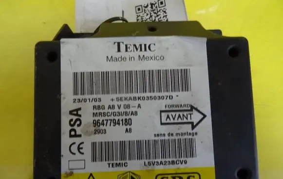 Citroen C3 Airbag control unit/module 9647794180