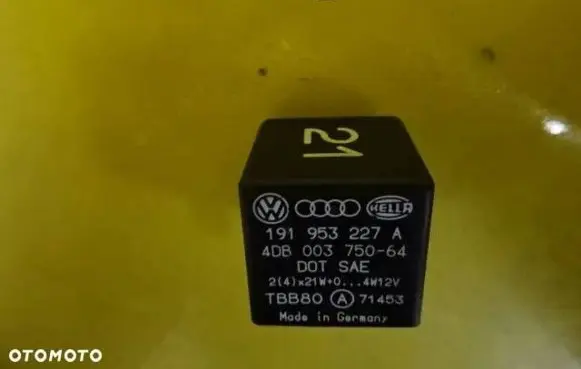 Volkswagen PASSAT B5 Other relay 191953227A 4DB003750-64 4DB00375064