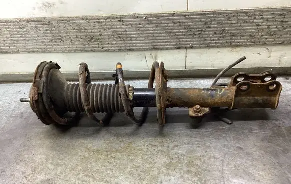 Front shock absorber with coil spring