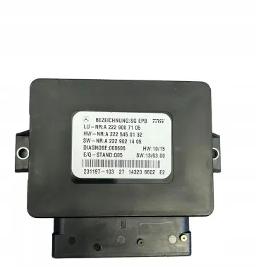 Mercedes-Benz S W222 Hand brake control module A2229007105