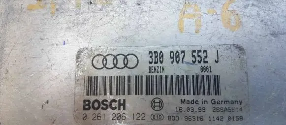 Audi A6 S6 C5 4B Engine control unit/module 3B0907552J 26SA5614 0261206122