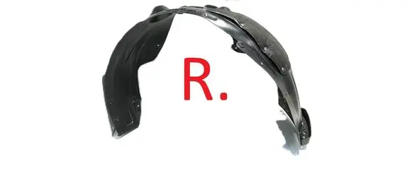 Front wheel arch liner splash guards