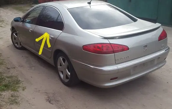 Peugeot 607 Rear door window glass TRIPLEX LAMINATED FILM
