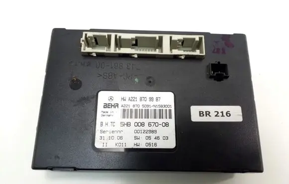 Mercedes-Benz CL C216 Air conditioning/heating control unit A2218709987