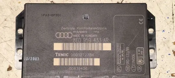 Audi A4 S4 B6 8E 8H Comfort/convenience module 8E0959433AR 00002727B4 00839456