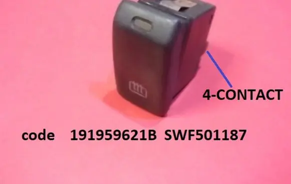 Seat Toledo I (1L) Windscreen/window heater switch 191959621B SWF501187