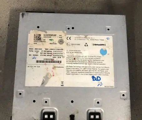 Volkswagen ID.4 Navigation unit CD/DVD player 10A035816E
