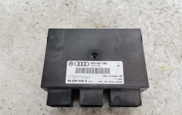 Audi A6 S6 C6 4F Tow bar trailer control unit/module 4F0907383