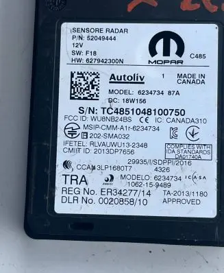 Fiat 500X Blind spot module 52049444 6234734 627942300N