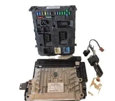 Peugeot 407 Engine ECU kit and lock set 9663548180